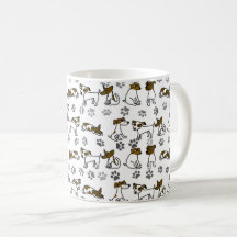 Taza de dibujos animados de Jack Russell Terrier