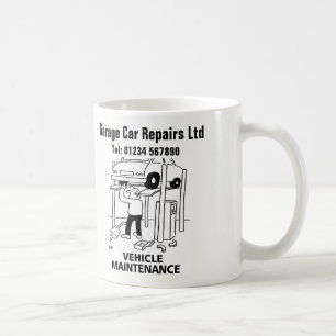 Café Taza de dibujos animados de mantenimiento de vehíc