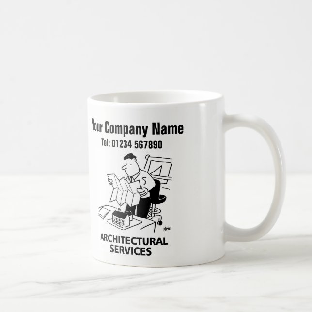 Café Taza de dibujos animados de servicios de arquitect (Derecha)