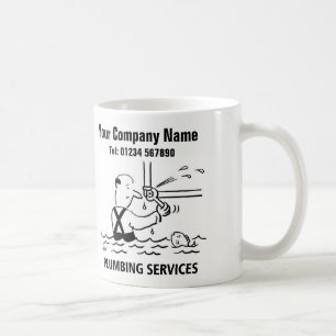 Café Taza de dibujos animados de servicios de fontanerí