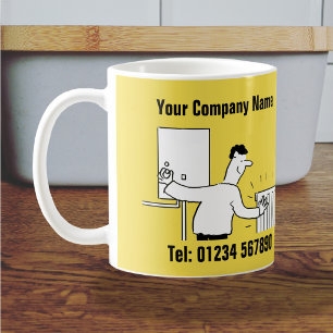 Café Taza de dibujos animados de servicios de fontanerí