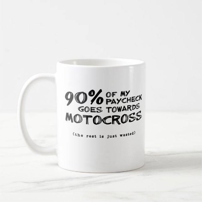 Café Taza de Dinero Desperdiciado Motocross Moto de Tie (Izquierda)
