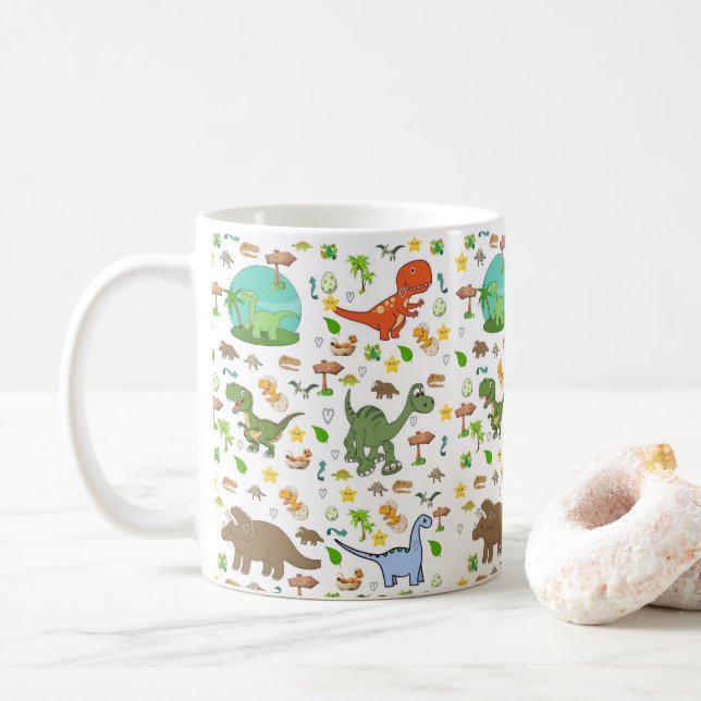 Café Taza de Dinosaurio (Con donut)