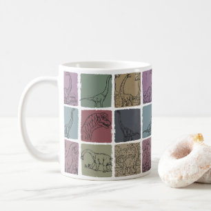 Café Taza de dinosaurio Brachiosaurus retro Taza de din