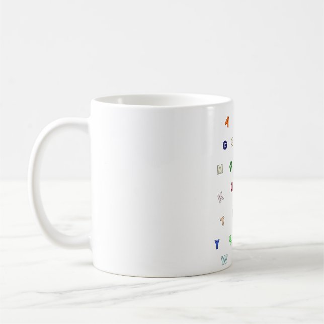 Café taza de diseño de alfabeto (Izquierda)