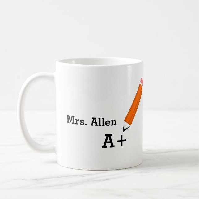 Café Taza de diseño de lápiz para maestros (Izquierda)