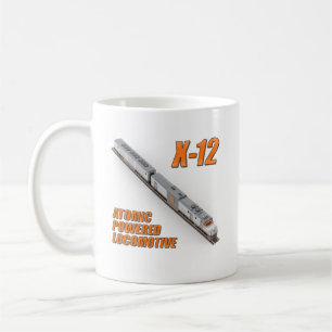 Café Taza de doble cara de la locomotora X-12 de energí