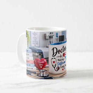 Café Taza de Doctor Haciendo una Diferencia