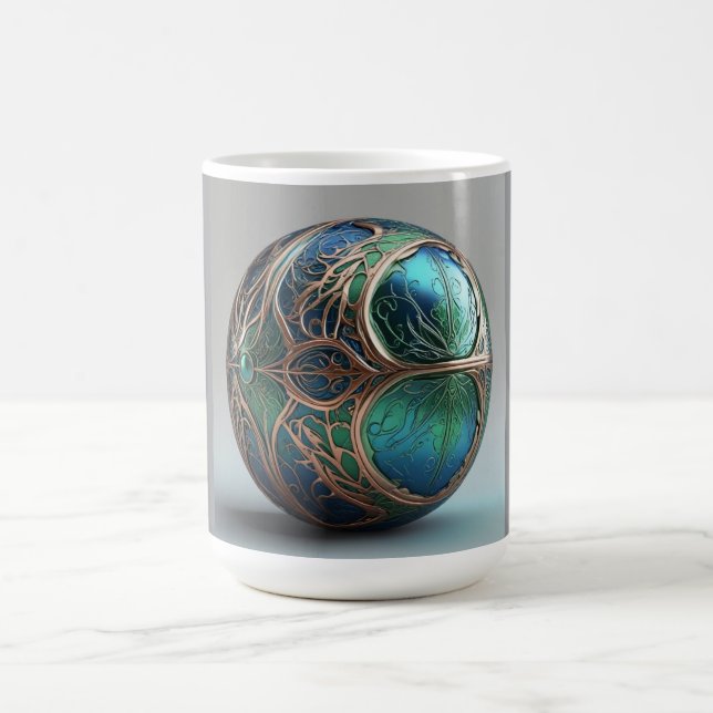 Café Taza de dos tonos 11oz (Mármol-5) (Centro)