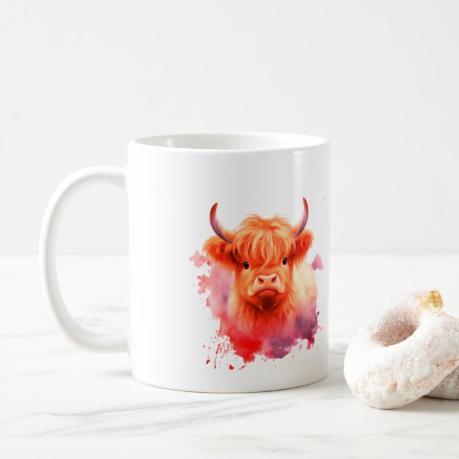 Café Taza de dos tonos, 15 oz (Con donut)