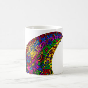Café Taza de duende de fantasía psicodélica