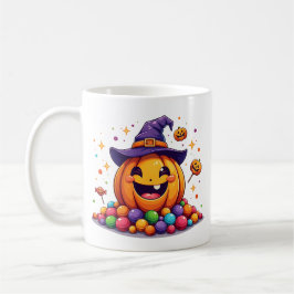 Café Taza de dulces de calabaza de Halloween linda