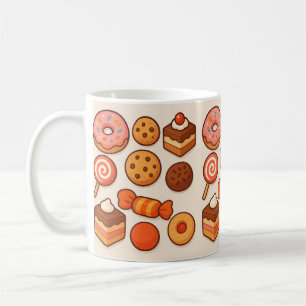 Café Taza de dulces y galletas