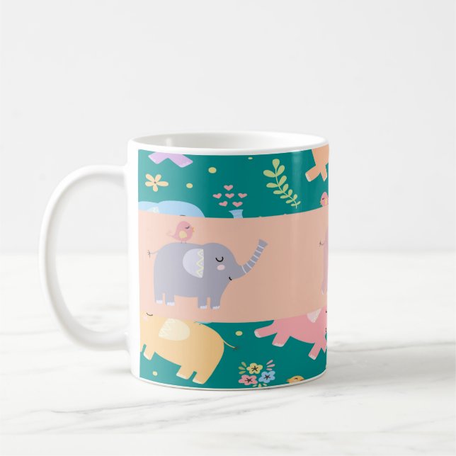 Café Taza de elefante pastel (Izquierda)
