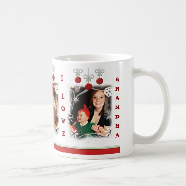 Café Taza de encargo de la abuela del navidad de la (Derecha)