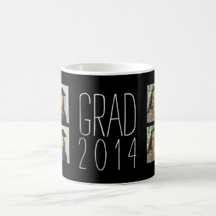 Café Taza de encargo de la graduación con 8 fotos del