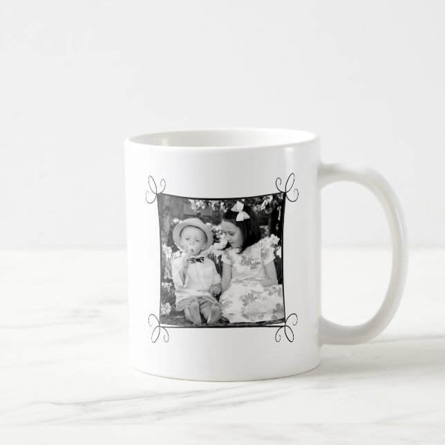 Café Taza de encargo de la imagen con el marco (Derecha)