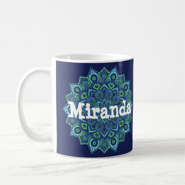 Café Taza de encargo de la mandala (Izquierda)