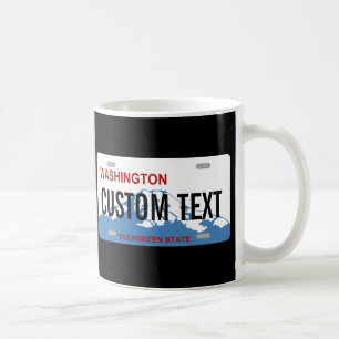 Café Taza de encargo de la placa de Washington