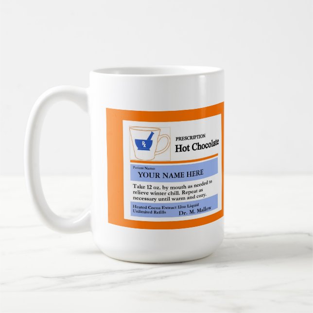 Café Taza de encargo divertida del cacao de la (Izquierda)