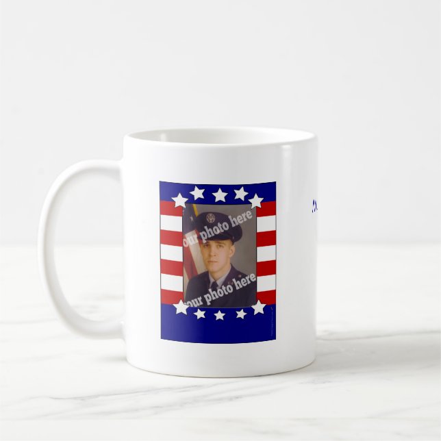 Café Taza de encargo patriótica de la foto de las (Izquierda)