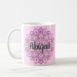 Café Taza de encargo rosada de la mandala