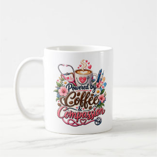 Café Taza de enfermera con la leyenda 'Funciona con caf