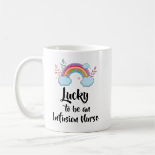 Café Taza de enfermera de infusión afortunada
