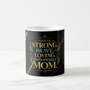 Café Taza de envoltura de fondo de mármol negro de lujo