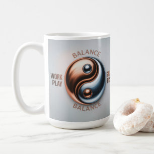 Café Taza de equilibrio de Yin Yang trabajo juego estud