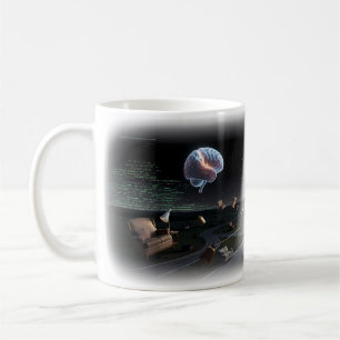 Café Taza de equilibrio mental a través de la brecha di