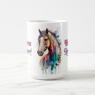 Café Taza de equitación para amante de los caballos y m