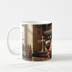 Café Taza de Escena de Cantinero de Taberna Belga Cálid