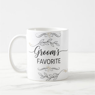 Café Taza de Escritura Elegante de Boda Favorita del No