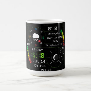 Café Taza de espacio de trabajo minimalista nómada digi