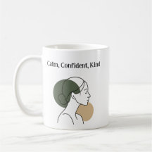 Taza de estilo boho con confianza tranquila