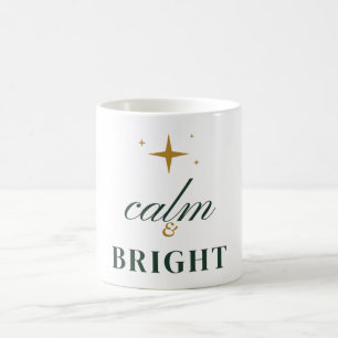 Café Taza de estrella de Navidad elegante y brillante c