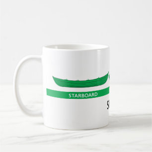 Café Taza de estribor del Rowing del Skiff del puerto