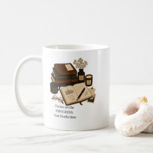 Café Taza de estudio con estética de Dark Academia