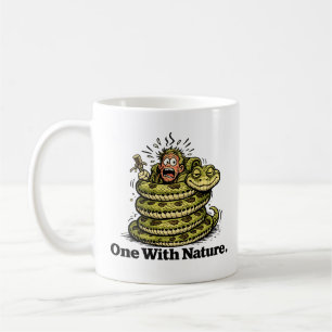 Café Taza de excursionista uno con la naturaleza