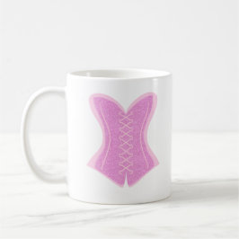 Café Taza de fantasía de corsé con brillo rosa
