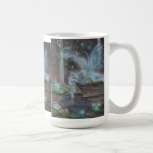 Café Taza de fantasía de hada de la brasa azul por Moll