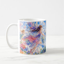 Café Taza de fantasía de hada voladora soñadora