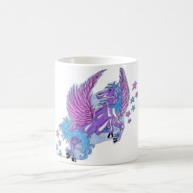 Café Taza de fantasía de Pegasus púrpura (Centro)