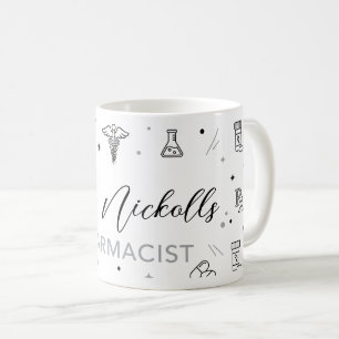 Café Taza de farmacéutico personalizada Escrita a man
