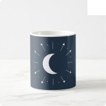 Taza de fase lunar celestial - Azul Marino Profund