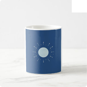 Café Taza de fase lunar celestial - Verde azulado y vio
