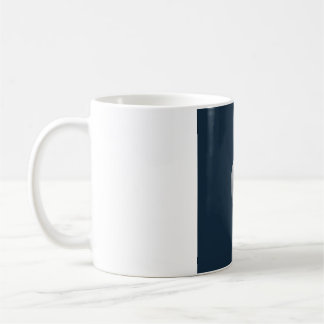 Café Taza de fase lunar de acuarela suave - Azul marino