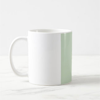 Café Taza de fase lunar de acuarela suave - Verde salvi