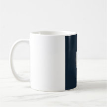 Taza de fase lunar de arte de línea simple - Azul